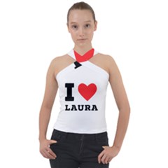 I Love Laura Cross Neck Velour Top by ilovewhateva