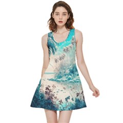 Tropical Winter Tropical Winter Landscape Inside Out Reversible Sleeveless Dress by Pakemis