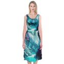 Landscape Nature Digital Art Palm Trees Paradise Midi Sleeveless Dress View1