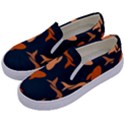 Background Pattern Texture Design Wallpaper Fish Kids  Canvas Slip Ons View2