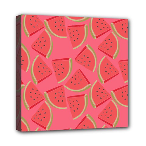 Watermelon Background Watermelon Wallpaper Mini Canvas 8  X 8  (stretched) by Wegoenart