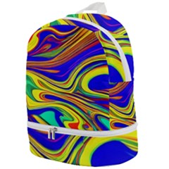 Contemporary Art Fluid Background Zip Bottom Backpack by GardenOfOphir
