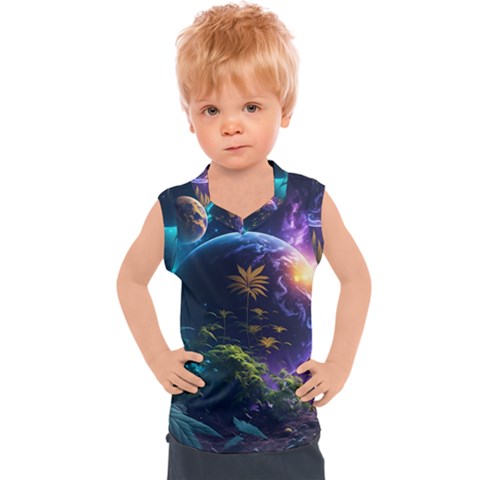 Fantasy People Mysticism Composing Kids  Sport Tank Top by Jancukart