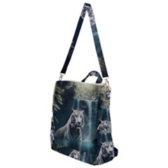 Tiger White Tiger Nature Forest Crossbody Backpack by Jancukart