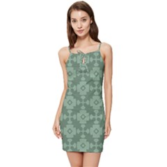 Sophisticated Pattern Summer Tie Front Dress by GardenOfOphir