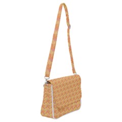 Peach Leafs Shoulder Bag With Back Zipper by Sparkle