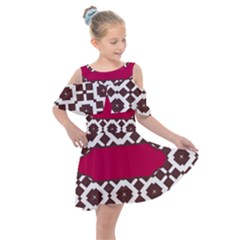 Pattern 31 Kids  Shoulder Cutout Chiffon Dress by GardenOfOphir