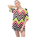 Chevron Oversized Chiffon Top View1