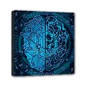 Artificial Intelligence Network Blue Art Mini Canvas 6  x 6  (Stretched) View1