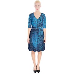 Artificial Intelligence Network Blue Art Wrap Up Cocktail Dress by Semog4