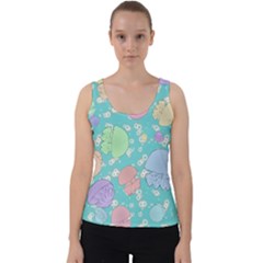 Jellyfish Animal Translucent Velvet Tank Top by Semog4