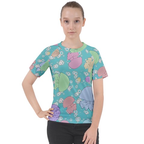 Jellyfish Animal Translucent Women s Sport Raglan Tee by Semog4