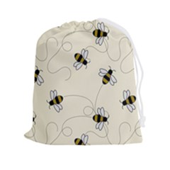 Insects Bees Digital Paper Drawstring Pouch (2xl) by Semog4
