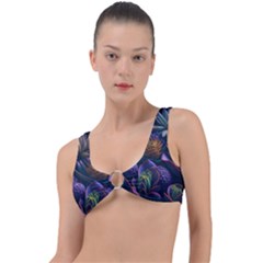 Ai Generated Succulents Flowers Ring Detail Bikini Top by Semog4