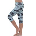 Fish Koi Ocean Sea Oriental Waves Kids  Lightweight Velour Capri Leggings  View2