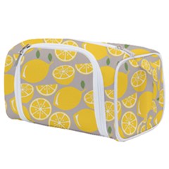 Lemon Background Lemon Wallpaper Toiletries Pouch by Semog4