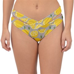 Lemon Background Lemon Wallpaper Double Strap Halter Bikini Bottoms by Semog4