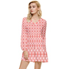 Pattern 304 Tiered Long Sleeve Mini Dress by GardenOfOphir