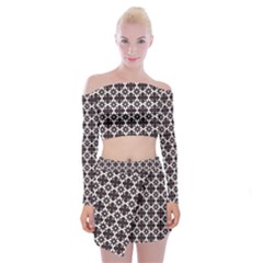 Pattern 310 Off Shoulder Top With Mini Skirt Set by GardenOfOphir