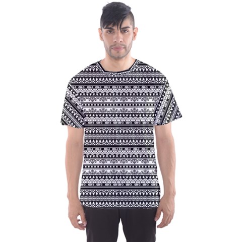 Tribal Zentangle Line Pattern Men s Sport Mesh Tee by Semog4