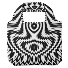 Monochrome Symmetry Abstract Premium Foldable Grocery Recycle Bag by Jancukart