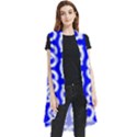 Blue Pretzel Illustrations Pattern Sleeveless Chiffon Waistcoat Shirt View1