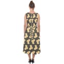 Cute Baby Socks Illustration Pattern Midi Tie-Back Chiffon Dress View2