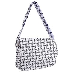 Chooper Motorcycle Drawing Motif Pattern Courier Bag by dflcprintsclothing