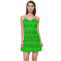 Gerbera Daisy Vector Tile Pattern Short Frill Dress by GardenOfOphir