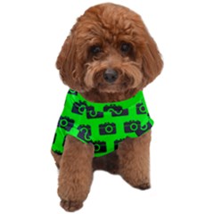 Modern Chic Vector Camera Illustration Pattern Dog T-shirt by GardenOfOphir