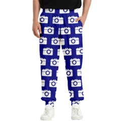 Modern Chic Vector Camera Illustration Pattern Men s Elastic Waist Pants by GardenOfOphir