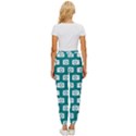 Modern Chic Vector Camera Illustration Pattern Women s Cropped Drawstring Pants View4
