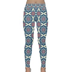 Mandala Seamless Background Texture Classic Yoga Leggings by Jancukart
