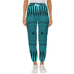 Illusion Geometric Background Women s Cropped Drawstring Pants by Jancukart
