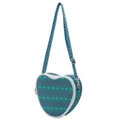 Chevron Zigzag Pattern Heart Shoulder Bag by Jancukart