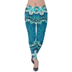 Kaleidoscope Mandala Ornament Velvet Leggings by Jancukart