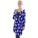 Ladybug Vector Geometric Tile Pattern Hooded Pocket Cardigan View1
