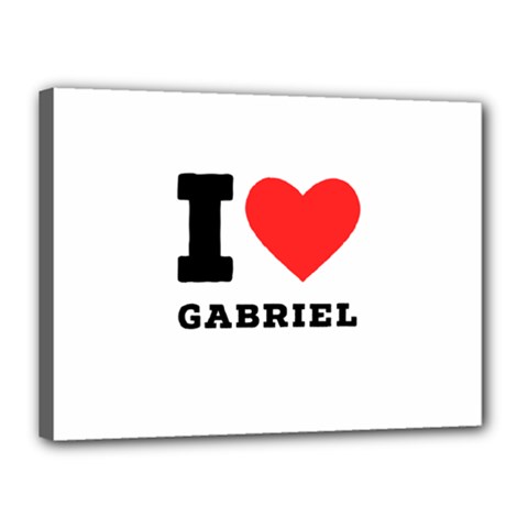 I Love Gabriel Canvas 16  X 12  (stretched) by ilovewhateva