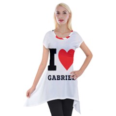 I Love Gabriel Short Sleeve Side Drop Tunic by ilovewhateva
