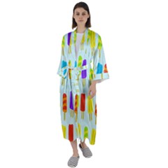 Background-29 Maxi Satin Kimono by nateshop