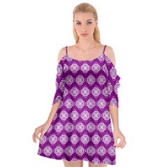 Abstract Knot Geometric Tile Pattern Cutout Spaghetti Strap Chiffon Dress by GardenOfOphir