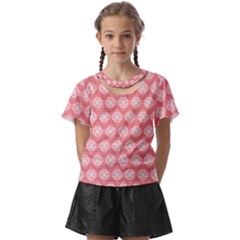 Abstract Knot Geometric Tile Pattern Kids  Front Cut Tee by GardenOfOphir