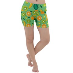 Fruit Tropical Pattern Design Art Lightweight Velour Yoga Shorts by danenraven