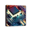 Ai Generated Motherboard City Technology Tech Cpu Mini Canvas 4  x 4  (Stretched) View1