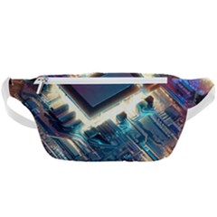 Ai Generated Motherboard City Technology Tech Cpu Waist Bag  by Jancukart