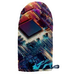 Ai Generated Motherboard City Technology Tech Cpu Microwave Oven Glove by Jancukart