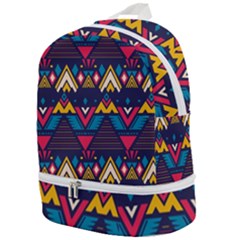Pattern Colorful Aztec Zip Bottom Backpack by Ravend