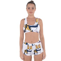 Puppy Cartoon Corgi Racerback Boyleg Bikini Set by Semog4