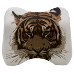 Tiger Comic Cartoon Animal Velour Head Support Cushion by Semog4