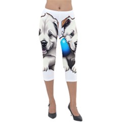 Dog Animal Pet Puppy Pooch Lightweight Velour Capri Leggings  by Semog4